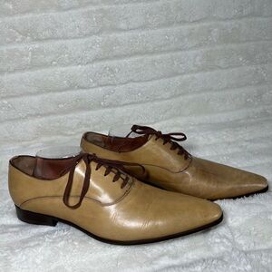 ❌SOLD❌Santoni Oxford Dress Shoes Size 10.5 US in Light Brown Leather